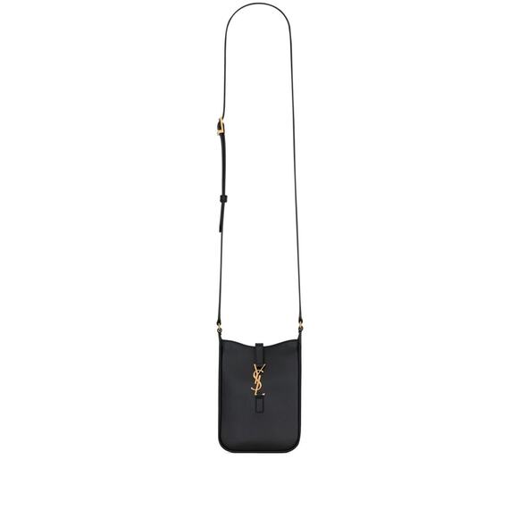 Saint Laurent Le 5 À 7 Mini Vertical Bucket Bag Black Smooth Leather NWT - Picture 1 of 11